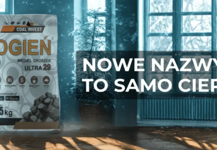 Worek ekogroszku "Ogień" Ultra 29. To paliwo węglowe, które zapewnia ciepło.